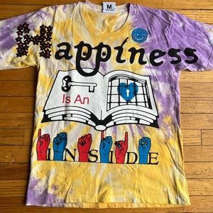 Online Ceramics Tie-Dye Oversized Tee. NWOT Screen-Printed and Dyed by hand.